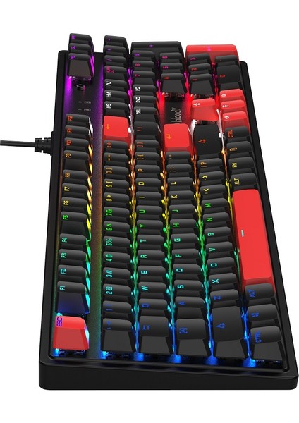 S510R Siyah, Q Türkçe Fn-Multimedya, Mekanik Rgb, Bmls, Ekstra 9 Adet Siyah Tuş Başlığı Gaming (Oyuncu) Klavye