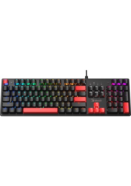 S510R Siyah, Q Türkçe Fn-Multimedya, Mekanik Rgb, Bmls, Ekstra 9 Adet Siyah Tuş Başlığı Gaming (Oyuncu) Klavye