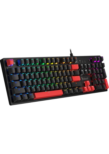 S510R Siyah, Q Türkçe Fn-Multimedya, Mekanik Rgb, Bmls, Ekstra 9 Adet Siyah Tuş Başlığı Gaming (Oyuncu) Klavye