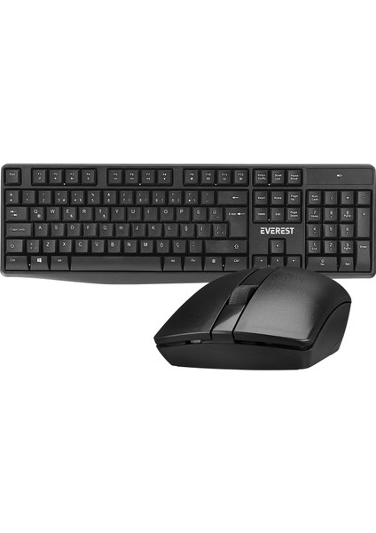 KM-7500 Siyah Kablosuz Q Multimedia Klavye + Mouse Set