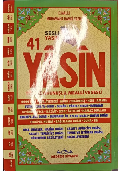 Sesli Yasin Medrese Kitap - Elmalılı M. Hamdi Yazır