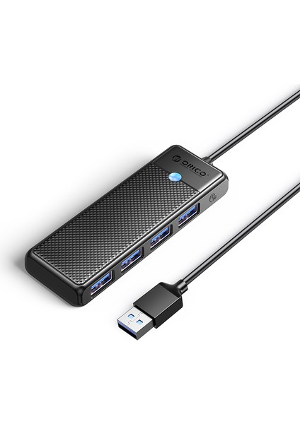 Usb-C Girişli 4 Portlu USB 3.0 5gbps Hub - Hızlı Veri Aktarımı ve Geniş Uyumlu Çoklayıcı Siyah
