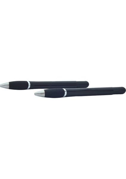 Lukoıl 2 Adet Metal Siyah Tükenmez Kalem 14,3cm