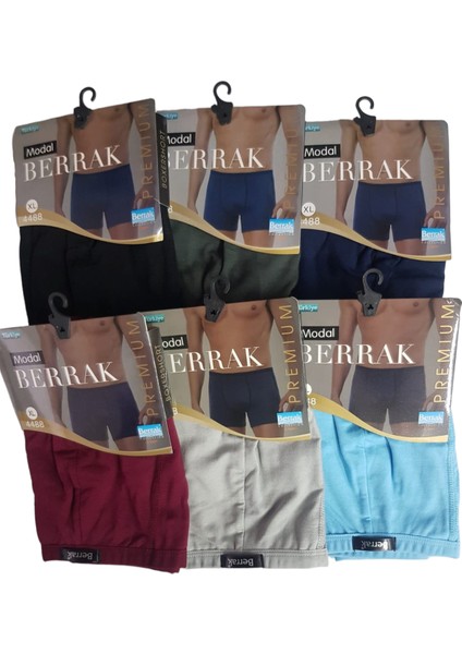 Çapa Collection 4488 Berrak Boxer Erkek Düzrenkli 6lı