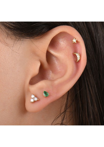 0.12 Karat Pırlanta Tragus Piercing