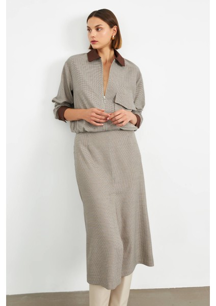 Kahverengi Garnili Astarsız Bomber Ceket fırsatları