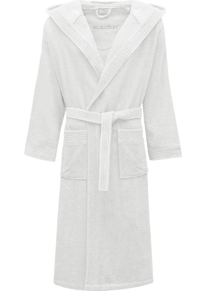Yeni Ecosoft Erkek Krem "medium" %100 Organik Pamuk Bornoz