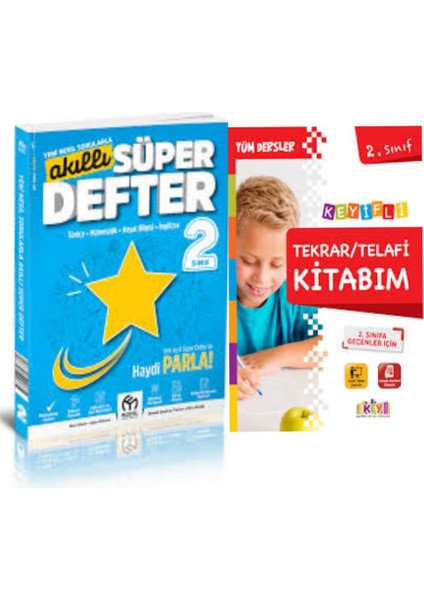 2. Sınıf Akıllı Süper Defter-Keyifli Tekrar / Telafi Kitabım