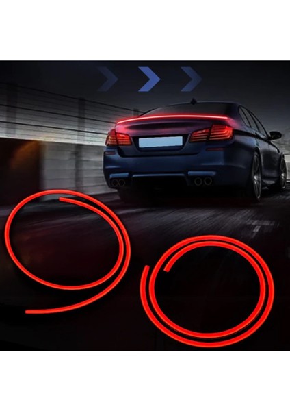 Mega Oto Market LED Işıklı Karbon Spoiler FR-103-W 130 cm Animasyonlu Sinyalli Bagaj Üstü Rüzgarlık