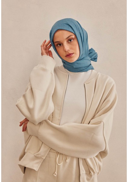 Cozy Cotton Şal Indigo fırsatları
