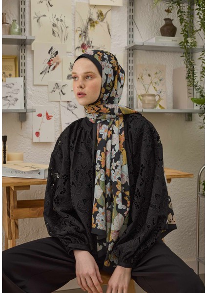 Arya Desen Şal Siyah