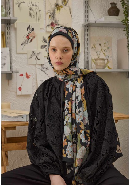 Arya Desen Şal Siyah modelleri