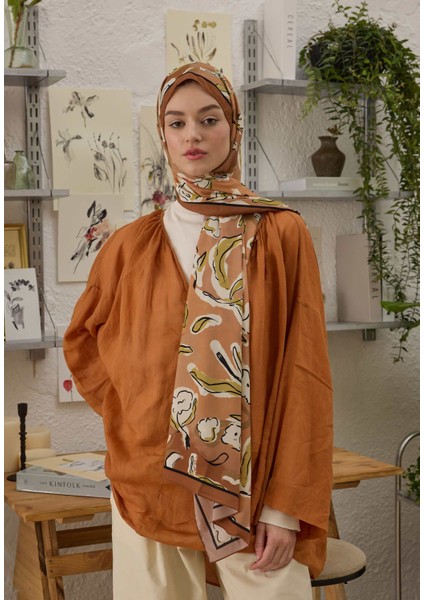 Aspen Desen Şal Somon