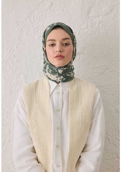 Vıolet Desen Şal Yeşil modelleri