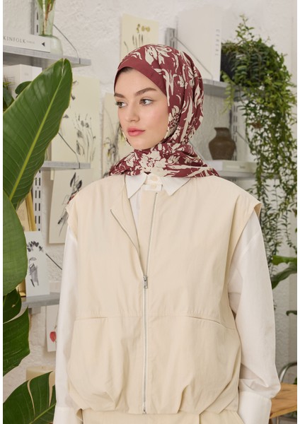 Vıolet Desen Şal Bordo fiyatları