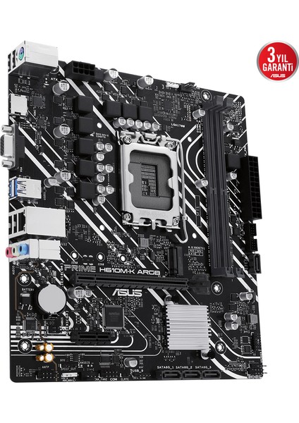 Prıme H610M-K D4 Argb Intel H610 LGA1700 Ddr4 3200 HDMI M2 Usb3.2 Aura Rgb Matx Asus 5x Protectıon Iıı