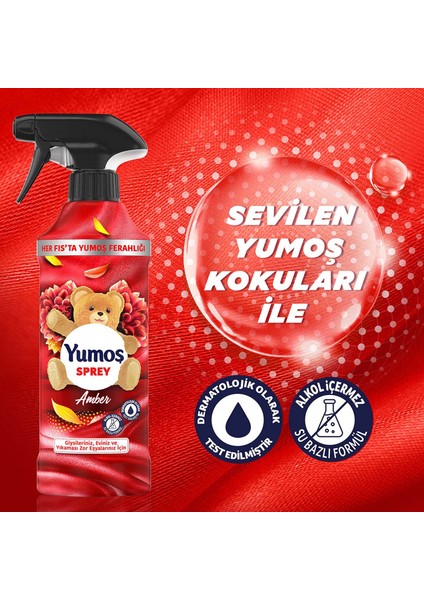 Extra Konsantre Çamaşır Yumuşatıcısı Amber 1440 ml X2 + Yumoş Sprey Amber 450 ml X1