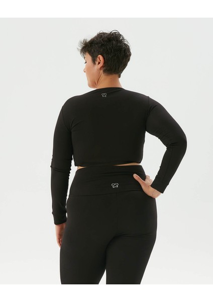 Siyah Anvelop Belden Bağlamalı Crop Bluz fiyatları