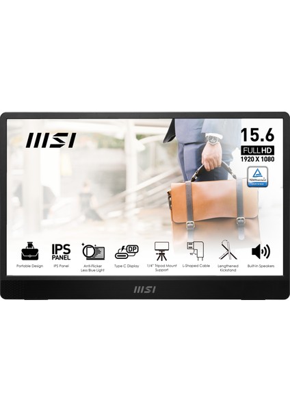 15.6" PRO MP161 E2 1920x1080 (FHD) 16:9 FLAT IPS 60HZ 4MS ADAPTIVE-SYNC PORTATIF MONITOR