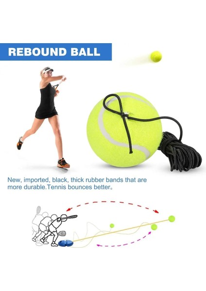 Tenis Stili Elastik Halat Top Uygulaması ile Tenis Eğitim Aracı Kendi Kendine Görevli Ribaund Tenis Antrenörü Ortağı Müsabaka Cihazı (Yurt Dışından) indirimleri