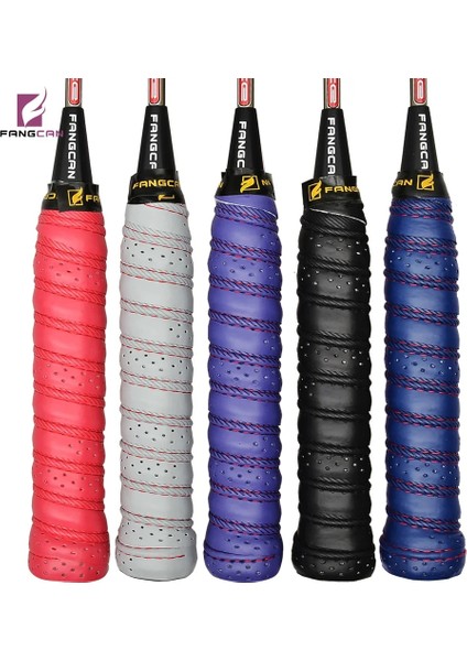 Kırmızı Stil Fangcan Pu Deri Tenis Yedek Tutma Bandı Kalın Squash Badminton Tenis Raketi Nervürlü Kavrama Minderi Wrap (Yurt Dışından) fiyatları