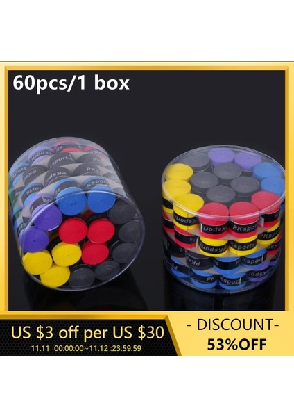 Kırmızı 60 Adet Tarzı Tenis Raketi Üst Sapları Padel Üstü Sapları Badminton Üstü Sapları Teri Emen Sargılar Bantlar Sapları Ter Bandı (Yurt Dışından) indirimleri