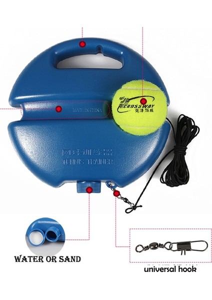 Bir Tenis Topu Stili Elastik Halat Topu Uygulaması ile Ağır Hizmet Tipi Tenis Eğitim Yardımcıları Tabanı Kendinden Görevli Ribaund Tenis Antrenörü Ortağı Müsabaka Cihazı (Yurt Dışından) fırsatları
