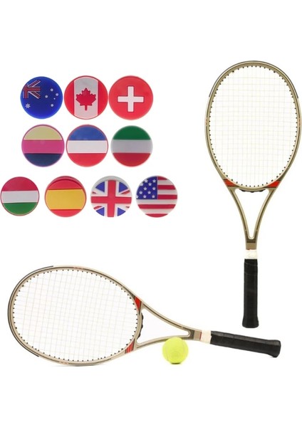 Isviçre Tarzı 5x Amortisör Bayrak Tequash Racketball Raket Dize Titreşim Sönümleyici (Yurt Dışından) modelleri