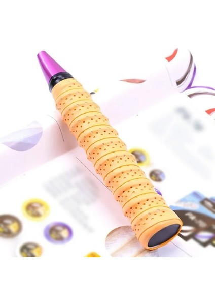 Turuncu Tarzı 1.15M Badminton Kolu Kavrama Bandı Kaymaz Raket Kavrama Üzerinden Rulo Terlemeyi Etkili Bir Şekilde Emer Açık Tenis Aksesuarları (Yurt Dışından)