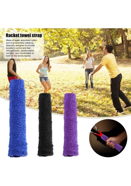 Mavi Stil Pamuklu Havlu Tutacağı Emici Tenis Raketi Overgrip Ter Bandı Bandı (Yurt Dışından) modelleri