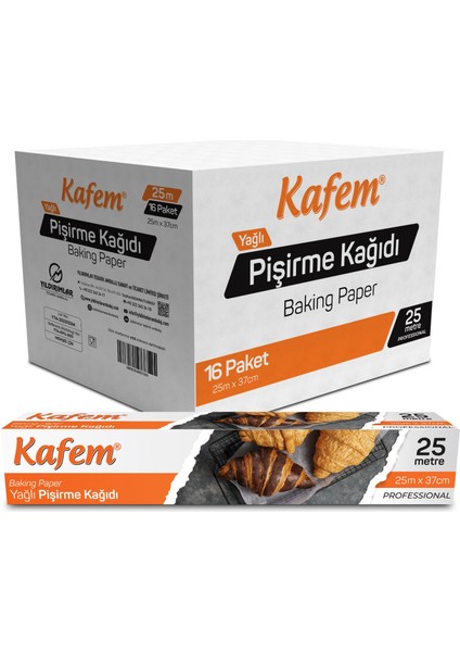 Yağlı Pişirme Kağıdı 37CM x 25M x 16 Paket (Koli)