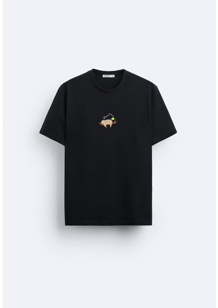 Ağır Kumaş Koala Nakışlı Oversize T-Shirt