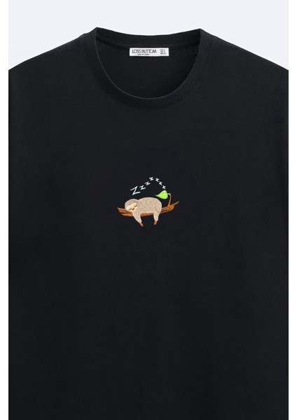 Ağır Kumaş Koala Nakışlı Oversize T-Shirt