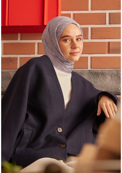 Dublın Jakarlı Şal Lavanta