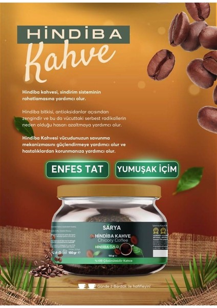 Hindiba Kahvesi Detox Kahve 1 Aylık - (60 Kullanım) Net 150GR