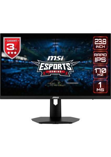 23.8" G244F 1920x1080 (FHD) FLAT RAPID IPS 170HZ 1MS FREESYNC PREMIUM  GAMING MONITOR