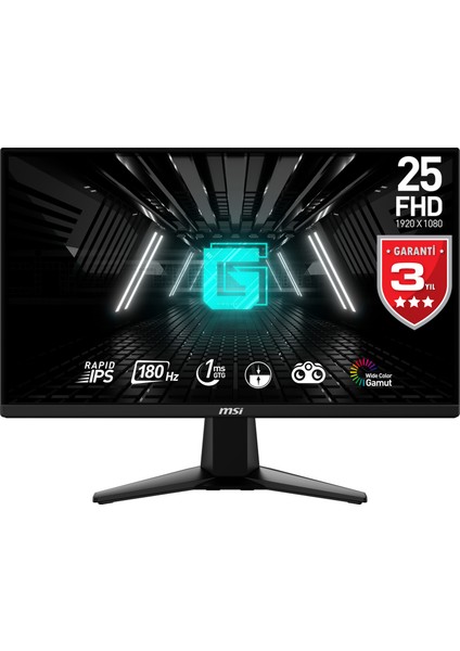 24.5" G255F 1920x1080 (FHD) 16:9 FLAT RAPID IPS 180HZ 1MS FREESYNC GAMING MONITOR