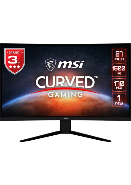 27" G273CQ 2560x1440 (WQHD) CURVE 1500R VA 170HZ 1MS FREESYNC PREMIUM  GAMING MONITOR