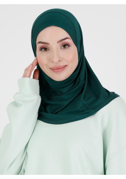 Düz Logo Hijab Hf - Premium Spor Günlük Başörtüsü Hazır Konforlu Tesettür Hijab Bone