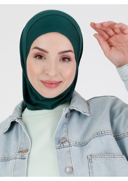 Düz Logo Hijab Hf - Premium Spor Günlük Başörtüsü Hazır Konforlu Tesettür Hijab Bone fırsatları