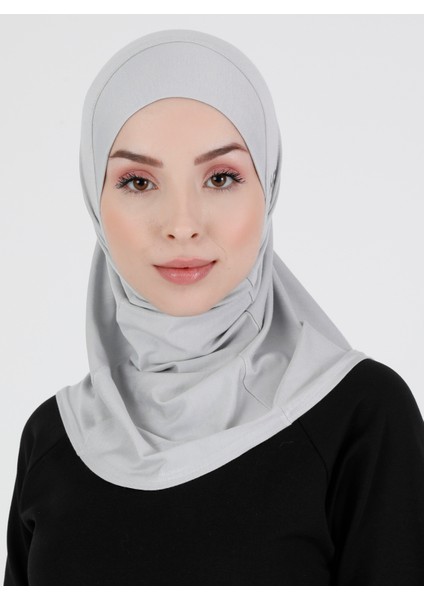 Düz Logo Hijab Hf - Premium Spor Günlük Başörtüsü Hazır Konforlu Tesettür Hijab Bone