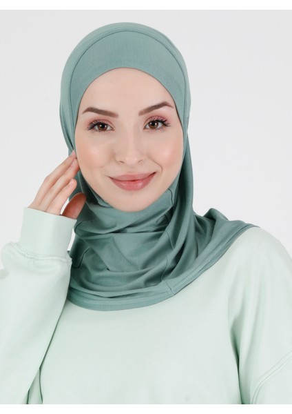 Düz Logo Hijab Hf - Premium Spor Günlük Başörtüsü Hazır Konforlu Tesettür Hijab Bone