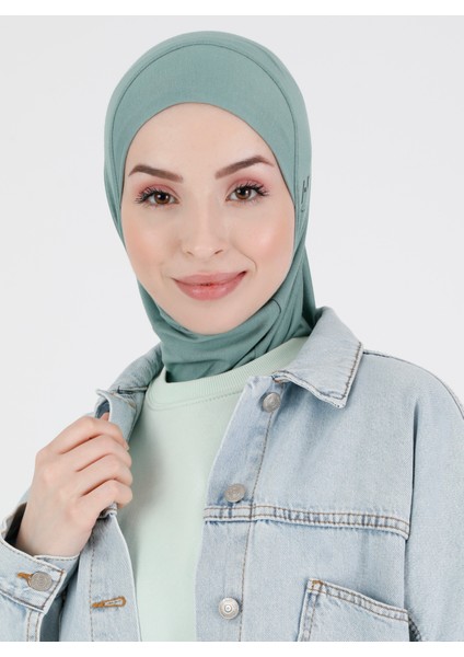 Düz Logo Hijab Hf - Premium Spor Günlük Başörtüsü Hazır Konforlu Tesettür Hijab Bone fırsatları