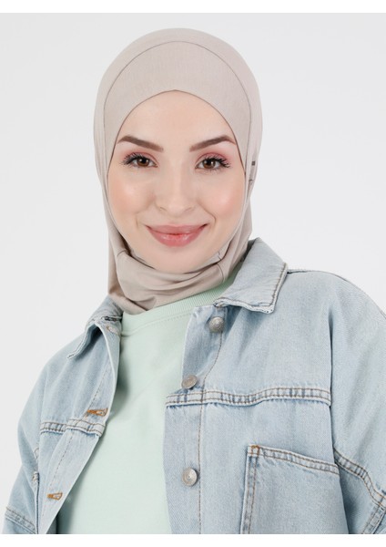 Düz Logo Hijab Hf - Premium Spor Günlük Başörtüsü Hazır Konforlu Tesettür Hijab Bone fırsatları