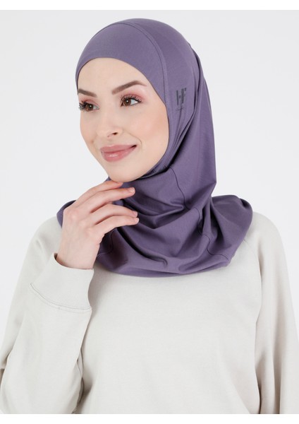 Düz Logo Hijab Hf - Premium Spor Günlük Başörtüsü Hazır Konforlu Tesettür Hijab Bone