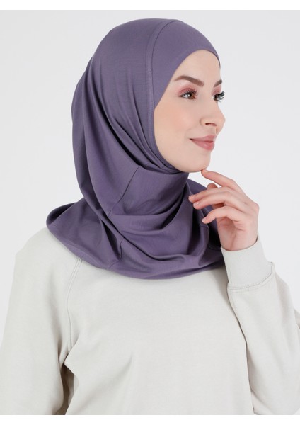 Düz Logo Hijab Hf - Premium Spor Günlük Başörtüsü Hazır Konforlu Tesettür Hijab Bone