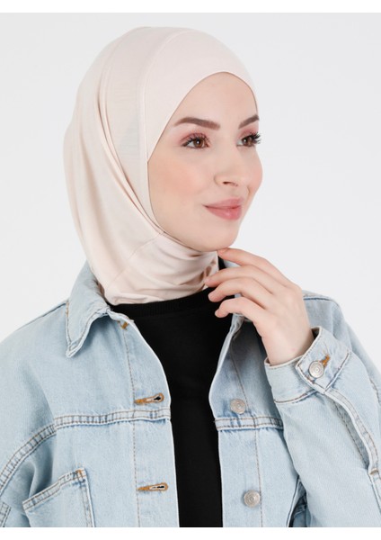 Düz Logo Hijab Hf - Premium Spor Günlük Başörtüsü Hazır Konforlu Tesettür Hijab Bone fırsatları