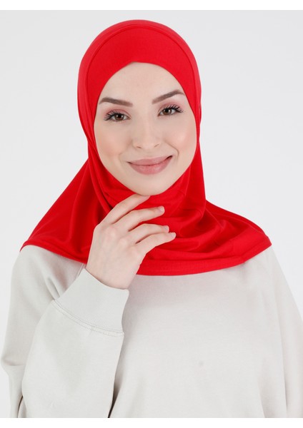 Düz Logo Hijab Hf - Premium Spor Günlük Başörtüsü Hazır Konforlu Tesettür Hijab Bone