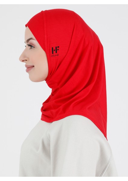 Düz Logo Hijab Hf - Premium Spor Günlük Başörtüsü Hazır Konforlu Tesettür Hijab Bone fiyatları