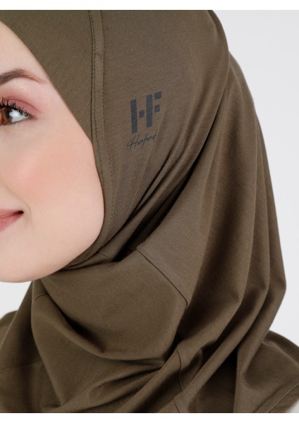 Düz Logo Hijab Hf - Premium Spor Günlük Başörtüsü Hazır Konforlu Tesettür Hijab Bone
